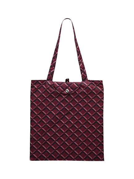 Radley Geo Responsible Foldaway Bag, Dark Cherry, Dark Cherry