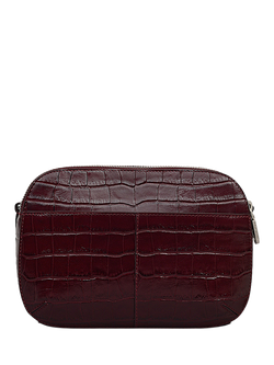 Radley Dukes Place Faux Croc Crossbody Bag - view 2, Dark Cherry