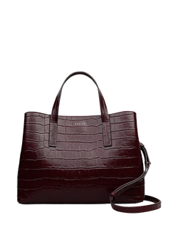 Radley Dukes Place Faux Croc Grab Bag, Dark Cherry, Dark Cherry