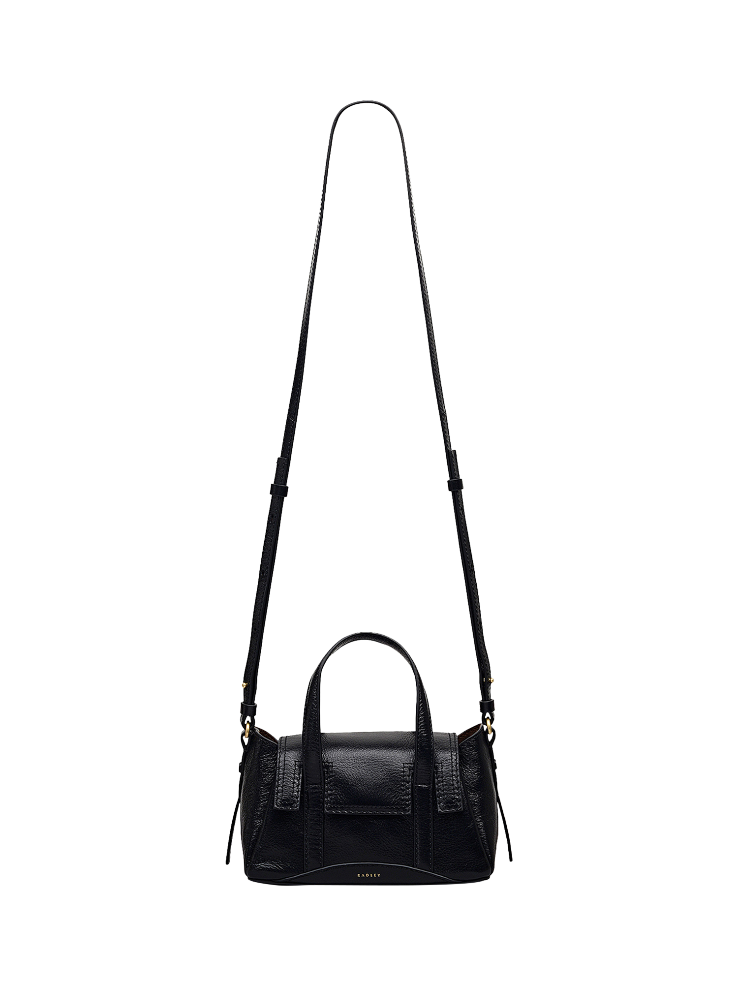 Product image 2 of 7, which shows Radley The Chancery High Shine Small Grab Bag, Black