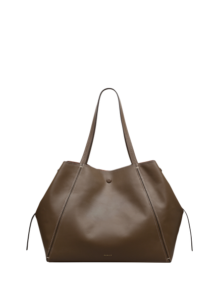 Radley The Delphine Leather Extra Large Tote Bag, Coffee - view 2, Coffee