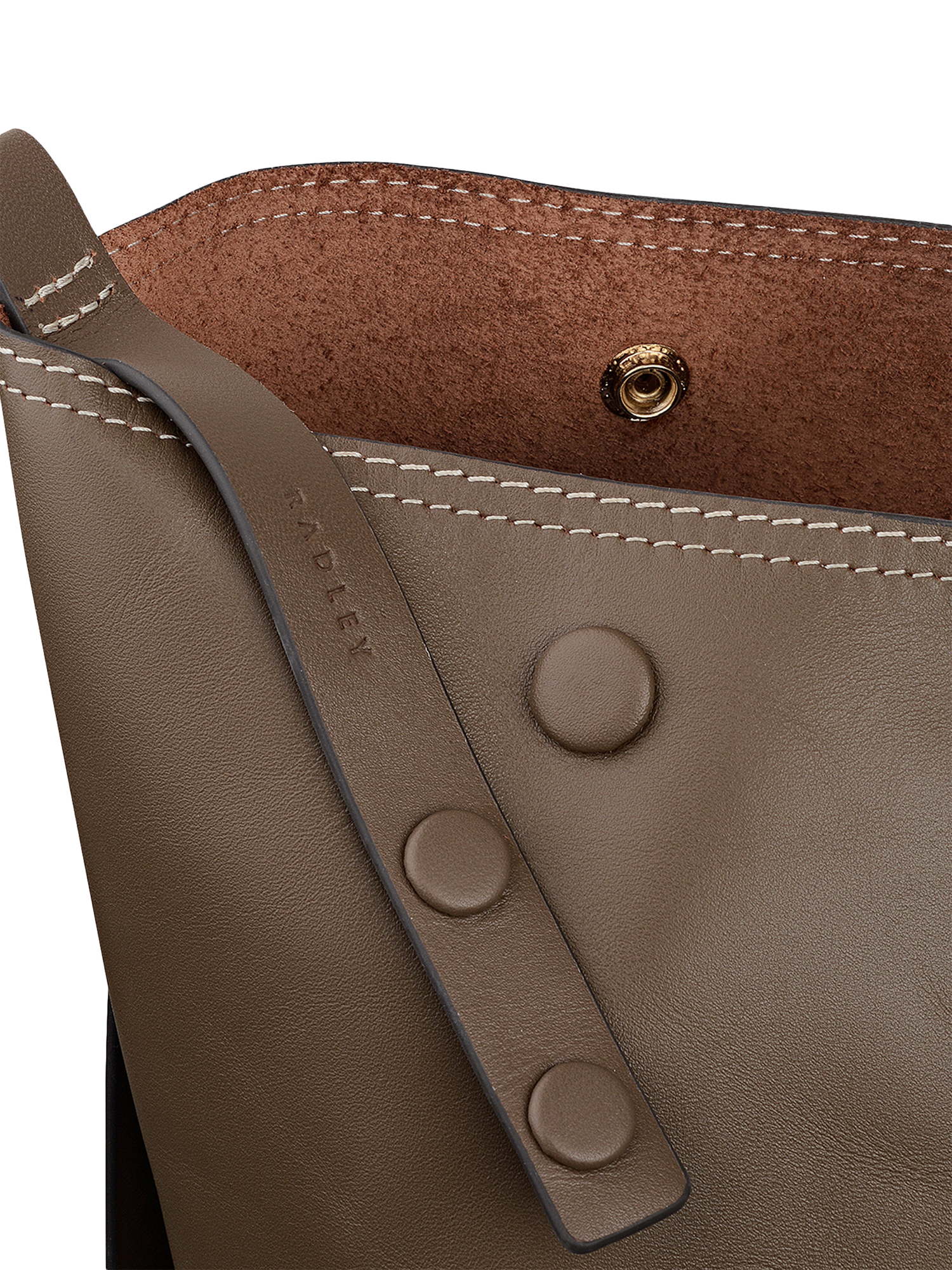 Product image 6 of 9, which shows Radley The Delphine Leather Extra Large Tote Bag, Coffee