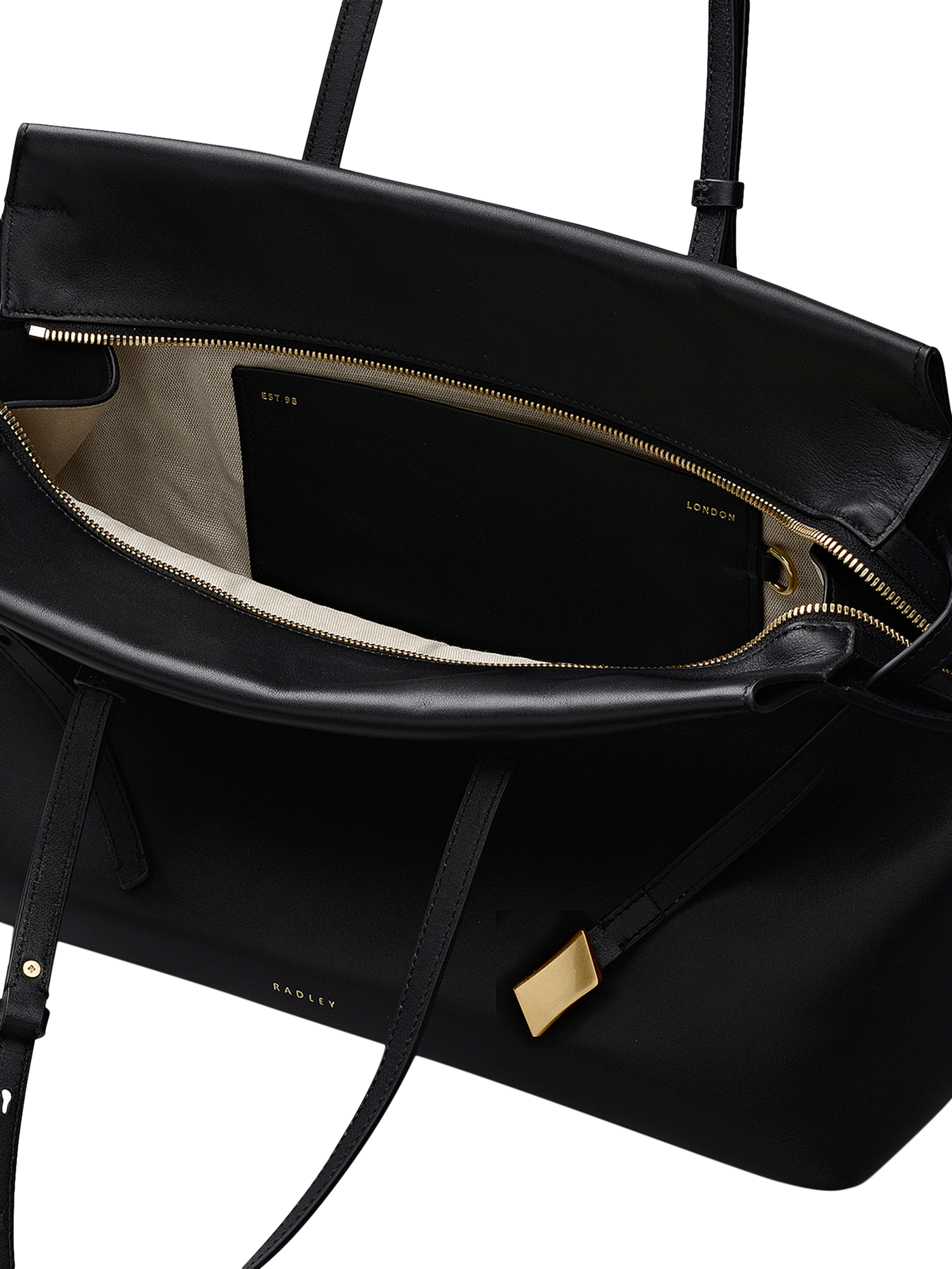 Product image 3 of 7, which shows Radley The Christina Large Shoulder Bag, Black