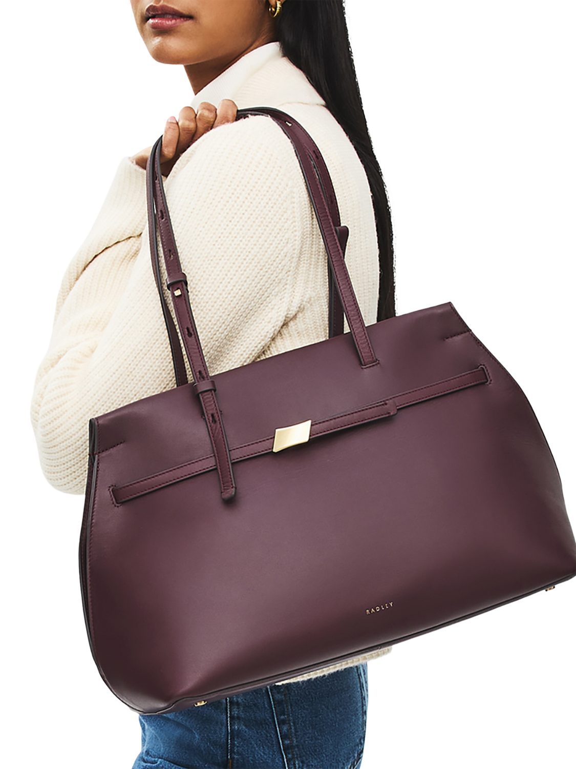 Product image 6 of 7, which shows Radley The Christina Large Shoulder Bag, Dark Cherry
