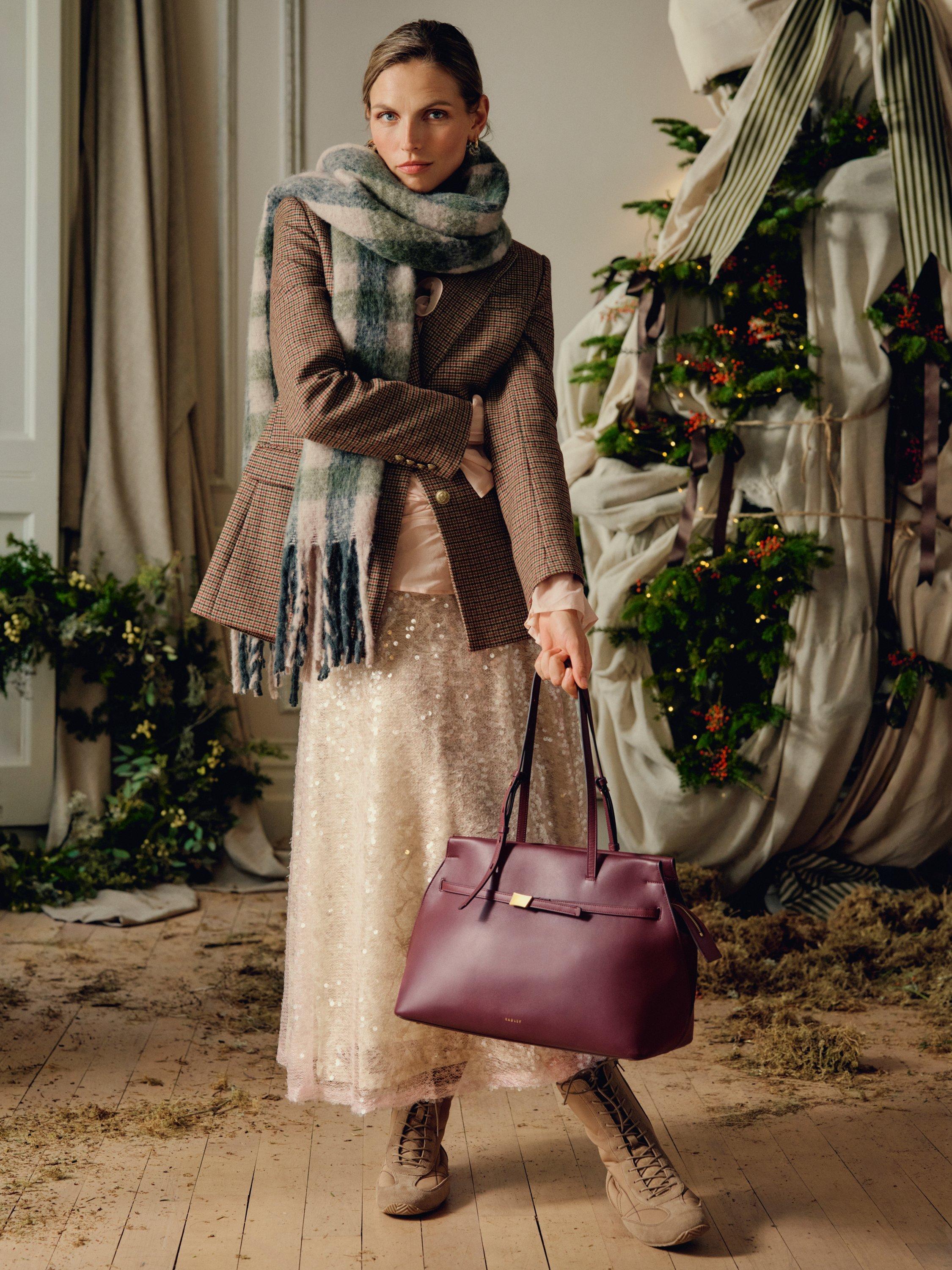 Product image 7 of 7, which shows Radley The Christina Large Shoulder Bag, Dark Cherry