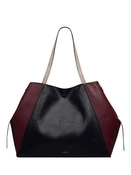 Radley The Delphine Leather Extra Large Tote Bag, Dark Cherry - view 2, Dark Cherry