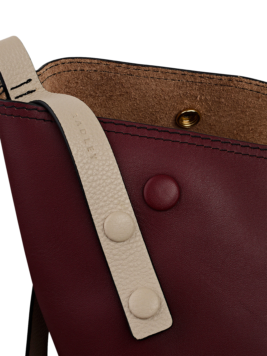 Product image 6 of 9, which shows Radley Delphine Leather Tote Bag, Dark Cherry