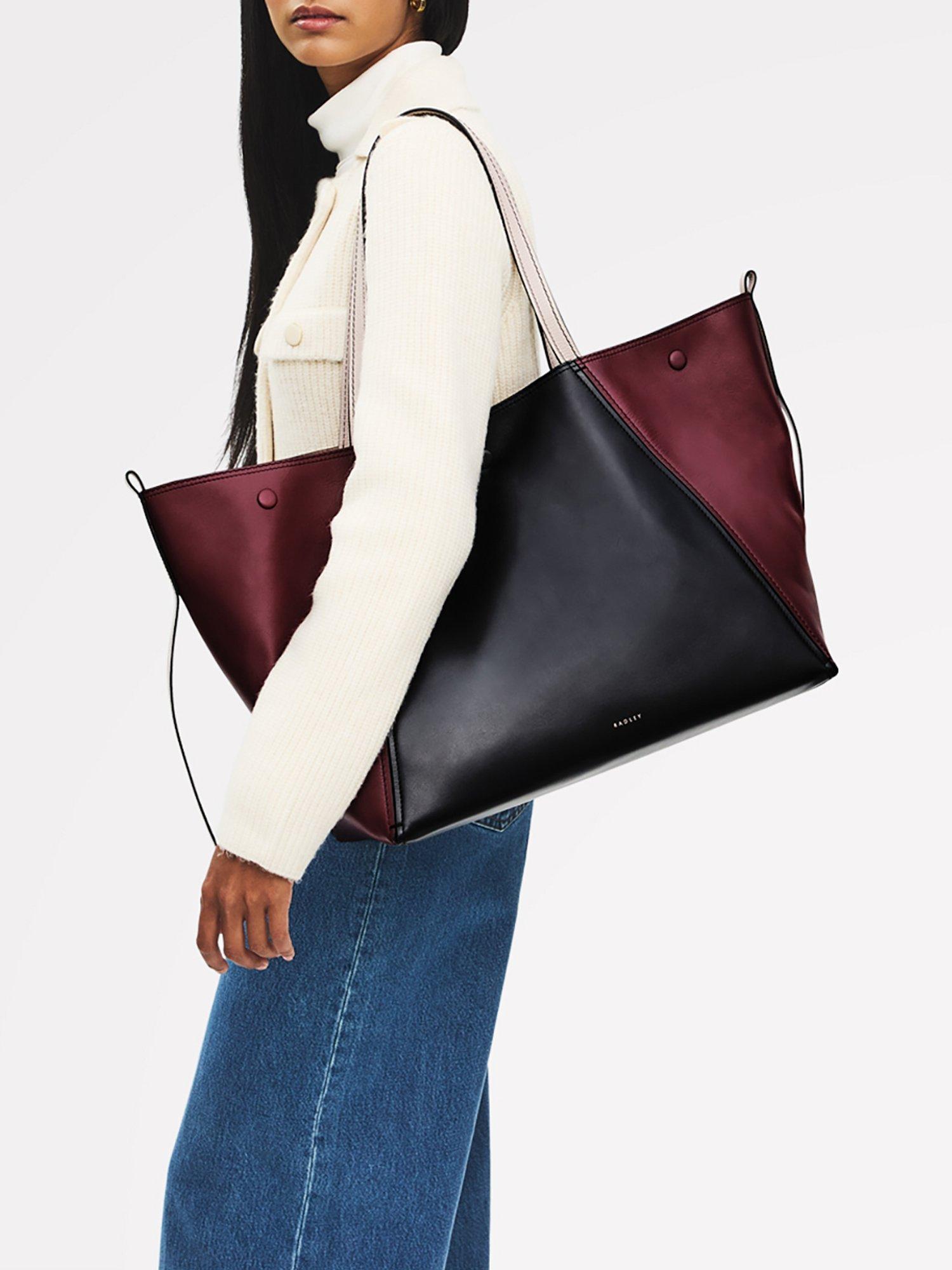 Product image 7 of 9, which shows Radley Delphine Leather Tote Bag, Dark Cherry