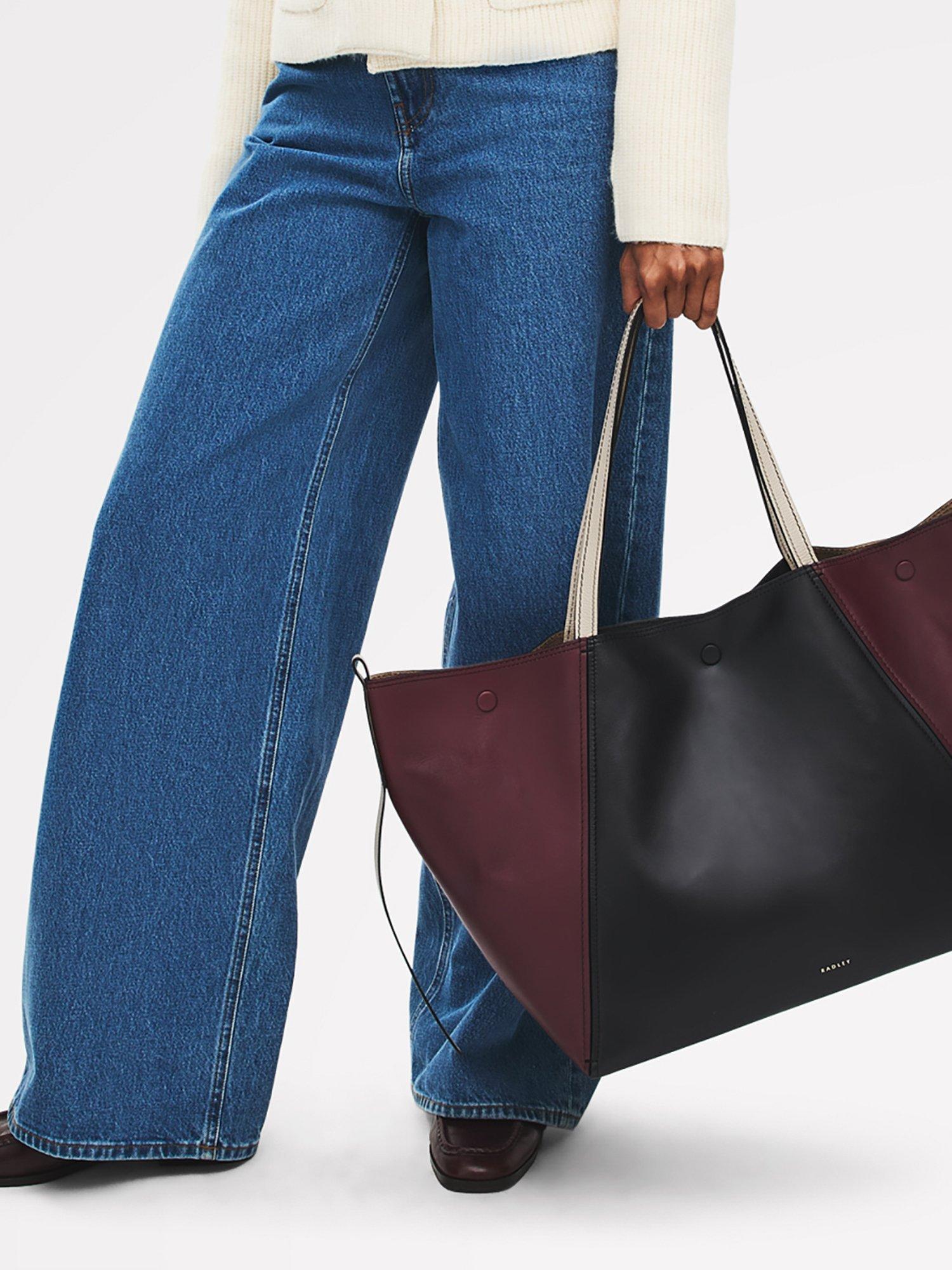 Product image 8 of 9, which shows Radley Delphine Leather Tote Bag, Dark Cherry