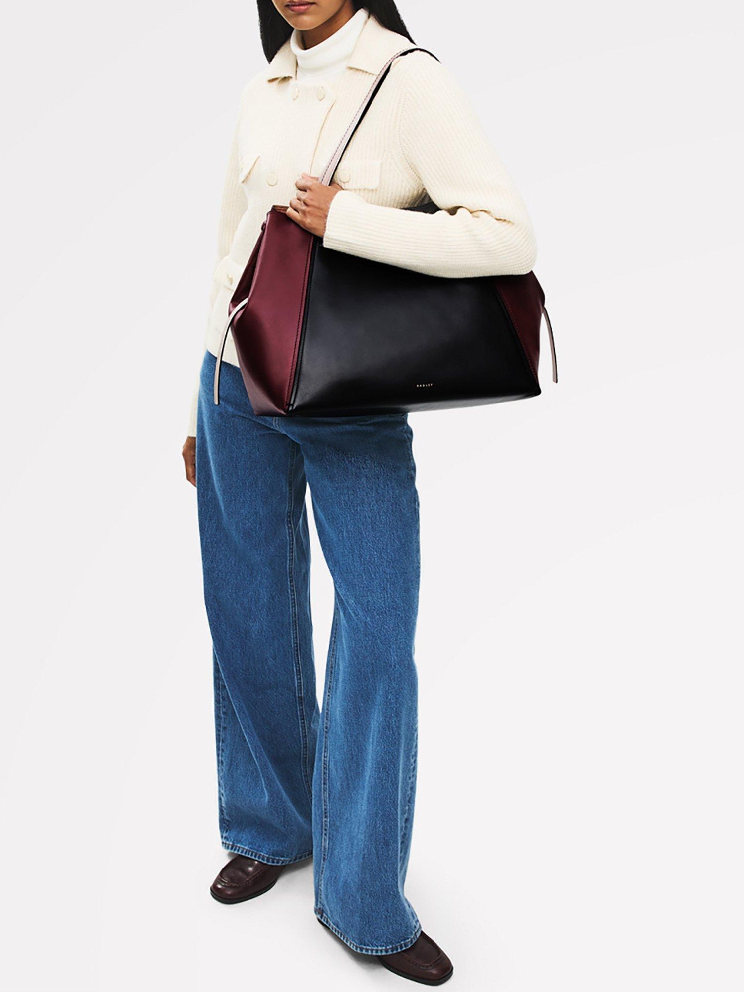 Product image 9 of 9, which shows Radley Delphine Leather Tote Bag, Dark Cherry