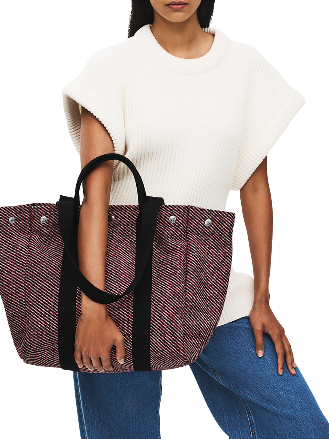 Product image 6 of 6, which shows Radley Hadleigh Place Tote Bag, Dark Cherry