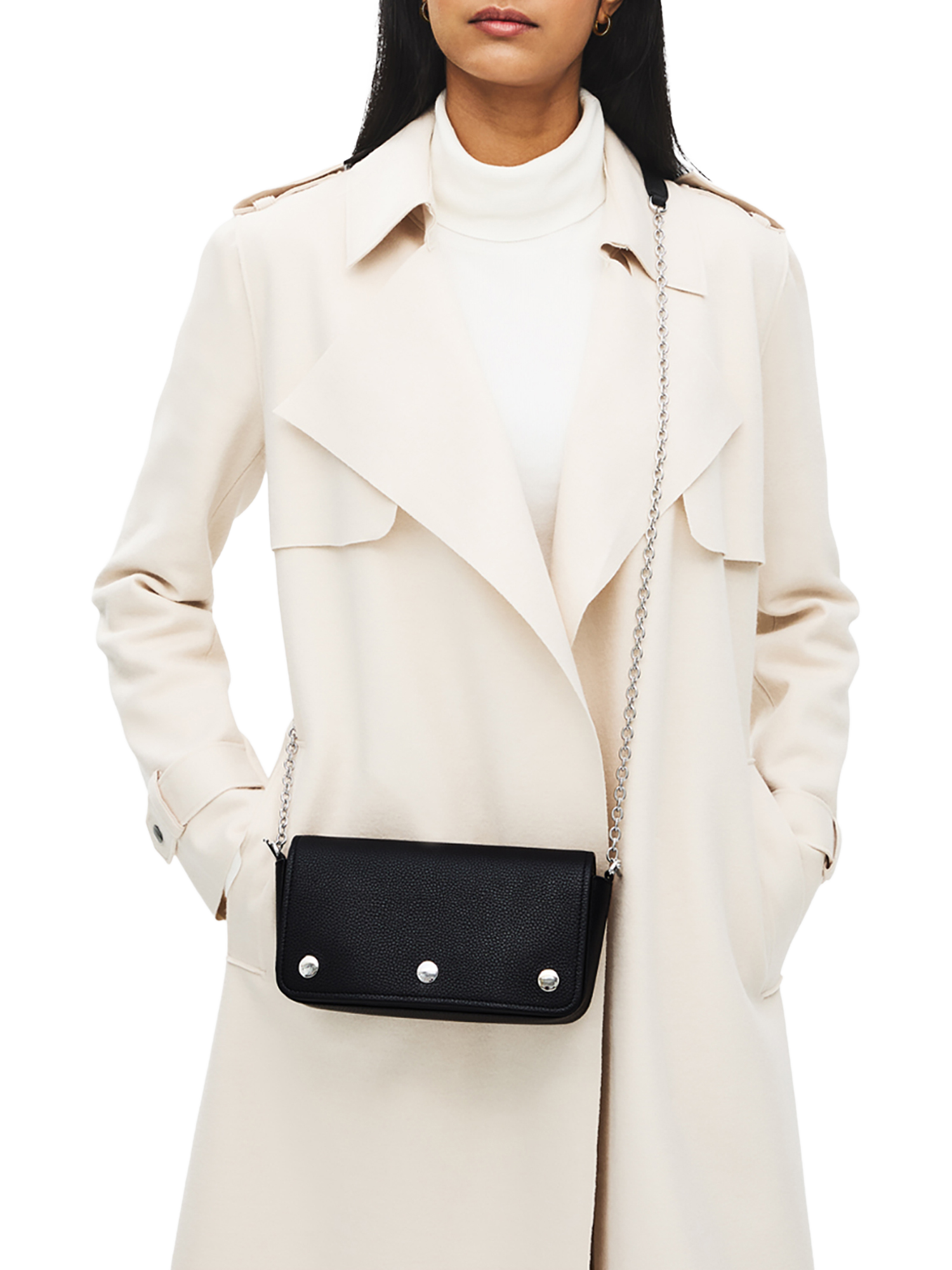 Product image 6 of 6, which shows Radley Chester Row Micro Crossbody Bag, Black