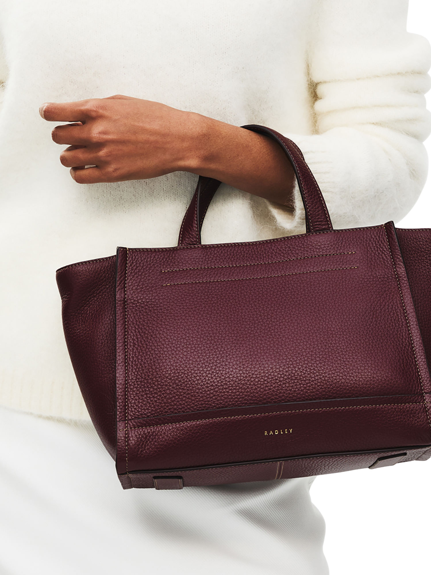 Product image 6 of 7, which shows Radley Oak Street Grab Bag, Dark Cherry