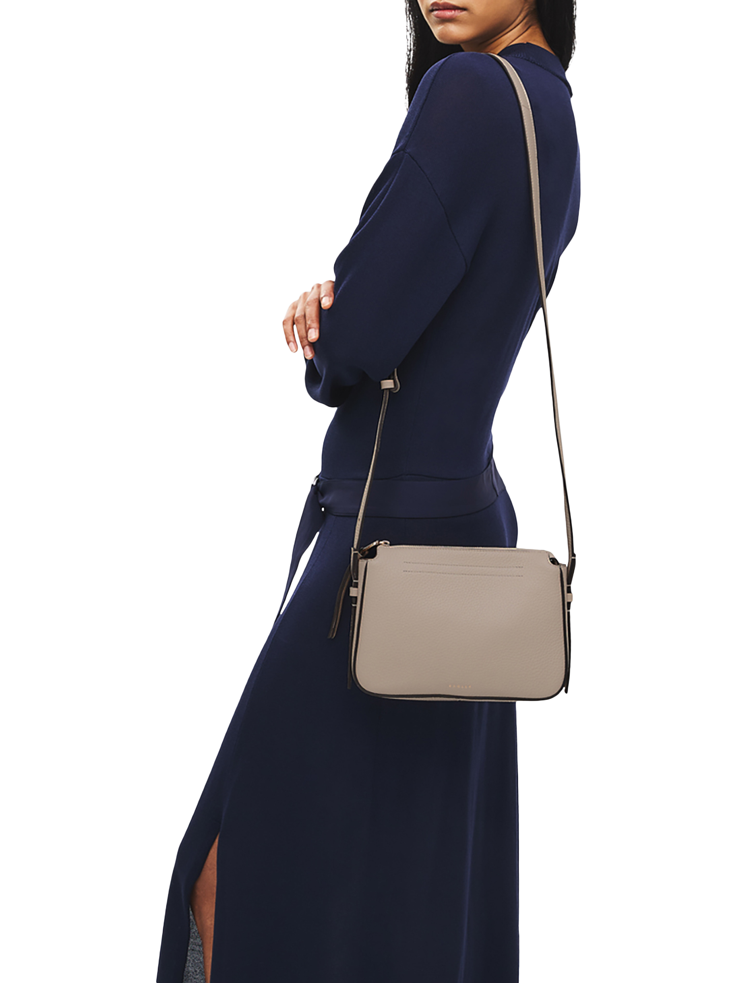 Product image 5 of 5, which shows Radley Oak Street Leather Crossbody Bag, Porcini