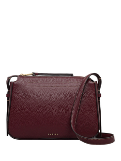 Radley Oak Street Leather Crossbody Bag, Dark Cherry