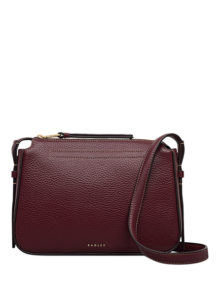 Radley Oak Street Leather Crossbody Bag, Dark Cherry