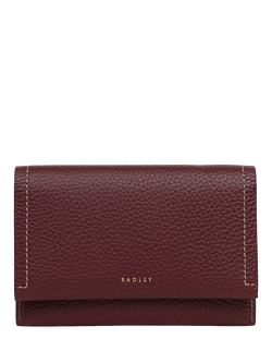 Radley Oak Street Bifold Nappa Leather Purse, Dark Cherry