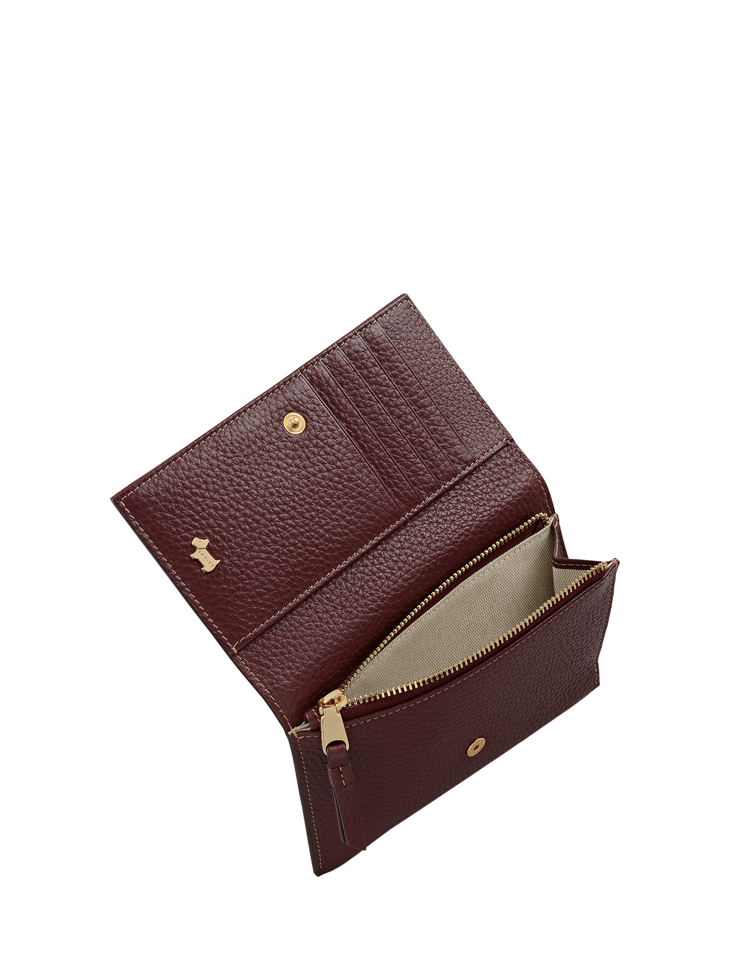 Product image 4 of 4, which shows Radley Oak Street Leather Bifold Purse, Dark Cherry