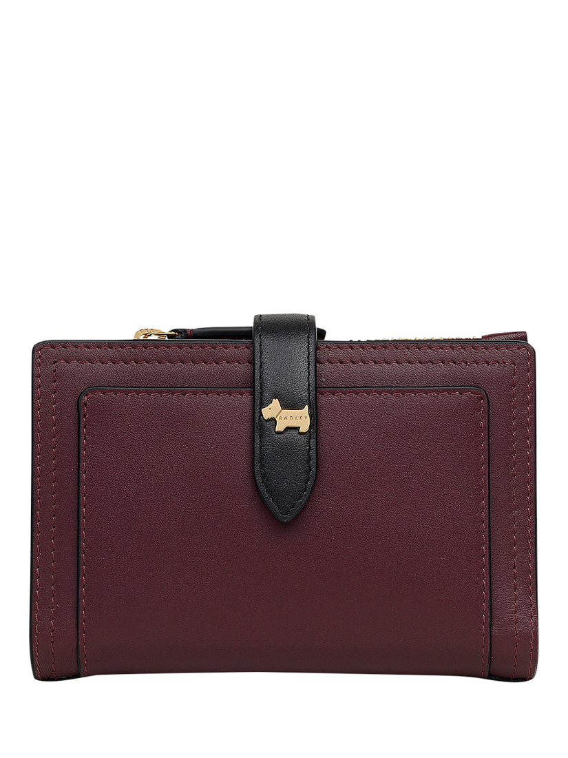 Product image 1 of 4, which shows Radley Willis Street Leather Large Bifold Purse, Dark Cherry