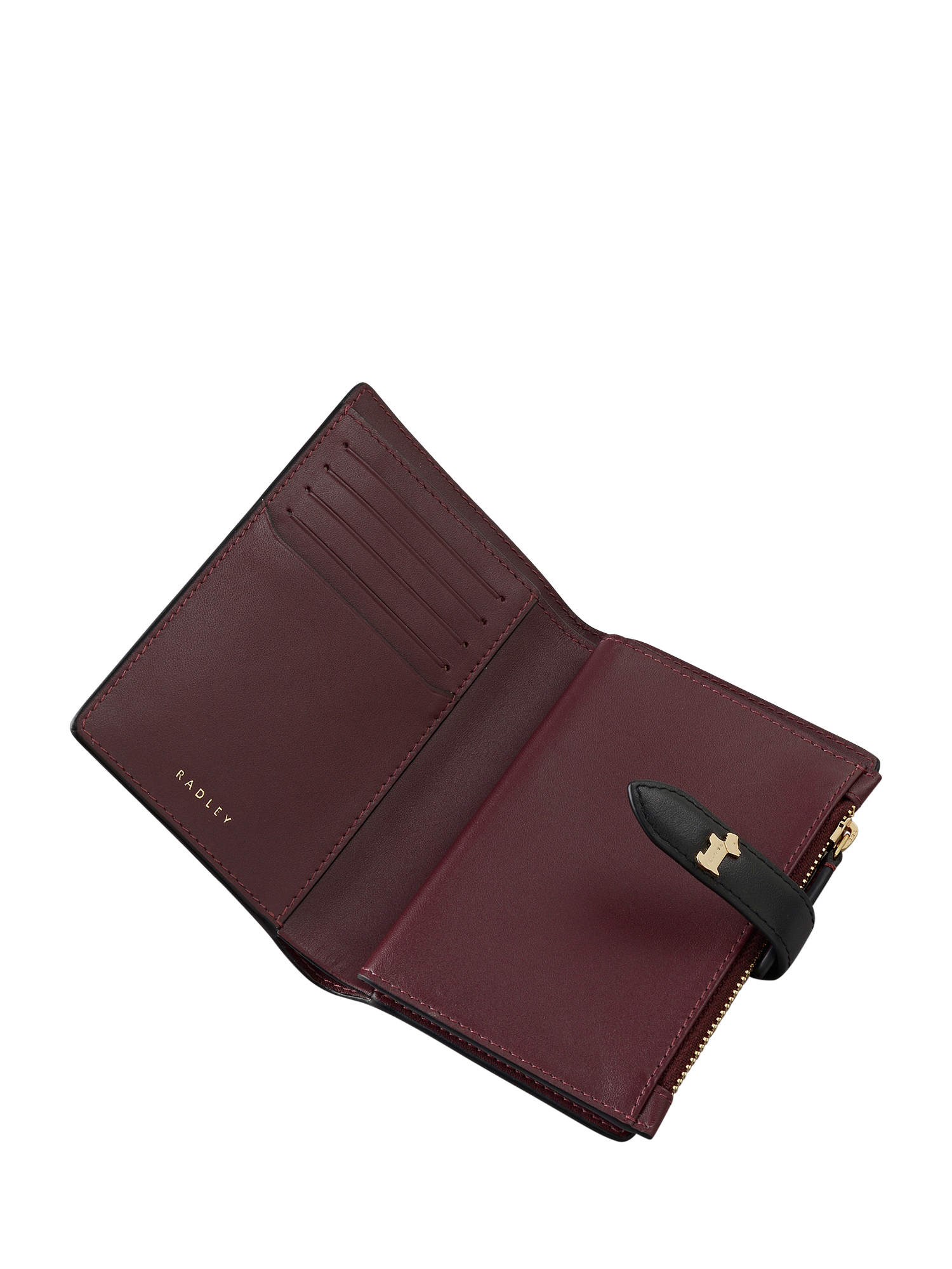 Product image 4 of 4, which shows Radley Willis Street Leather Large Bifold Purse, Dark Cherry