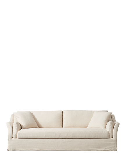 John Lewis OUTLET Bude Grand 4 Seater Sofa, Like New, Natural Native Linen, Easy Clean Natural Linen