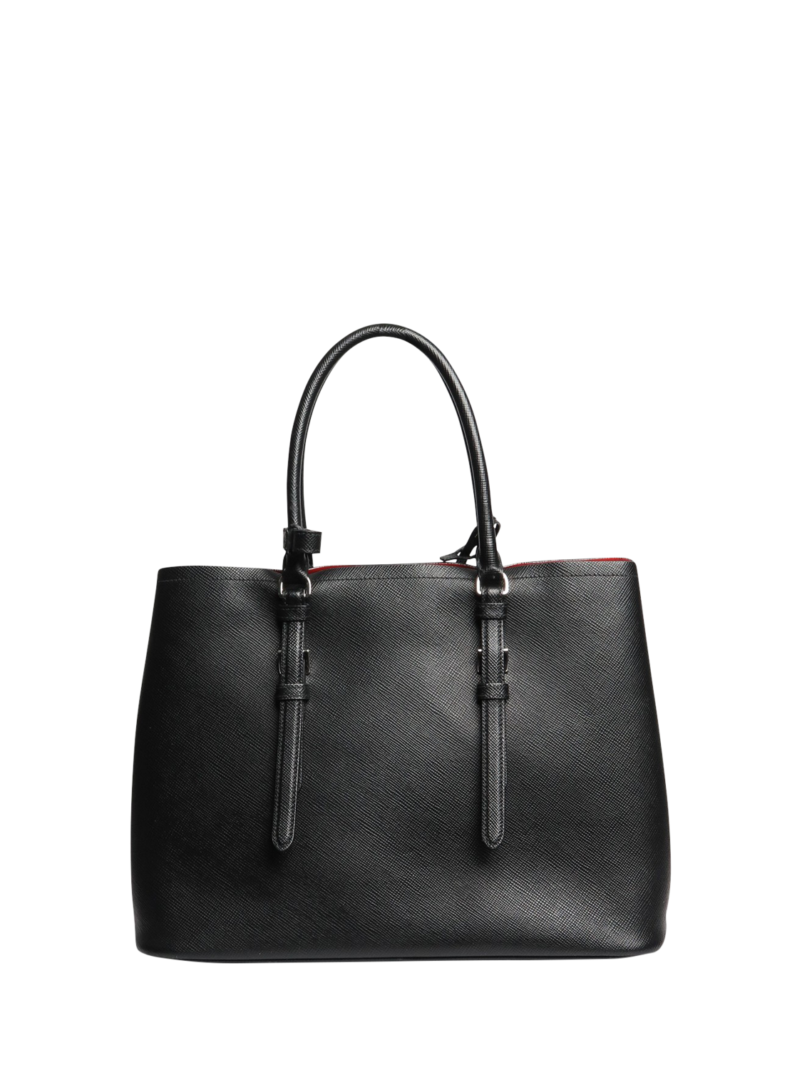 Pre-loved Prada Saffiano Cuir Leather 2Way Shoulder Bag, Black