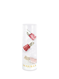 Mavala Mini Nail Colour Trio Merry & Bright Snow Globe Makeup Gift Set, 