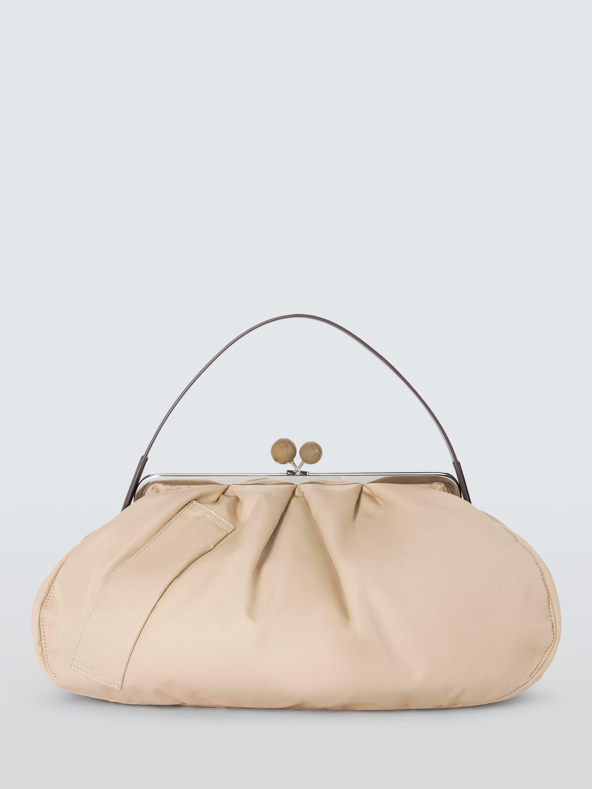 Product image 1 of 4, which shows Weekend MaxMara Wkapio Clasp Grab Bag, Beige