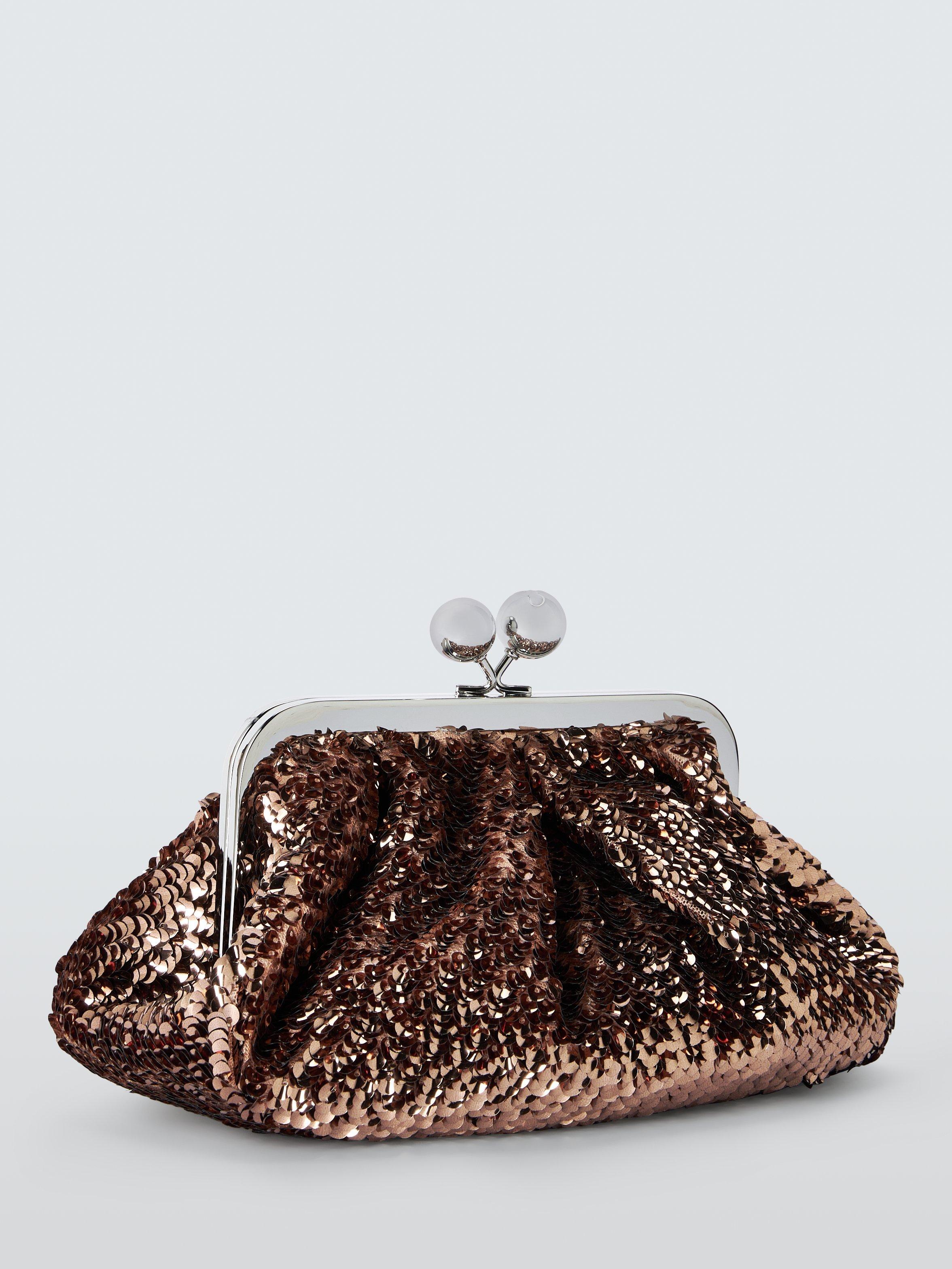 Product image 2 of 4, which shows Weekend MaxMara Targa Sequin Crossbody Bag, Pink