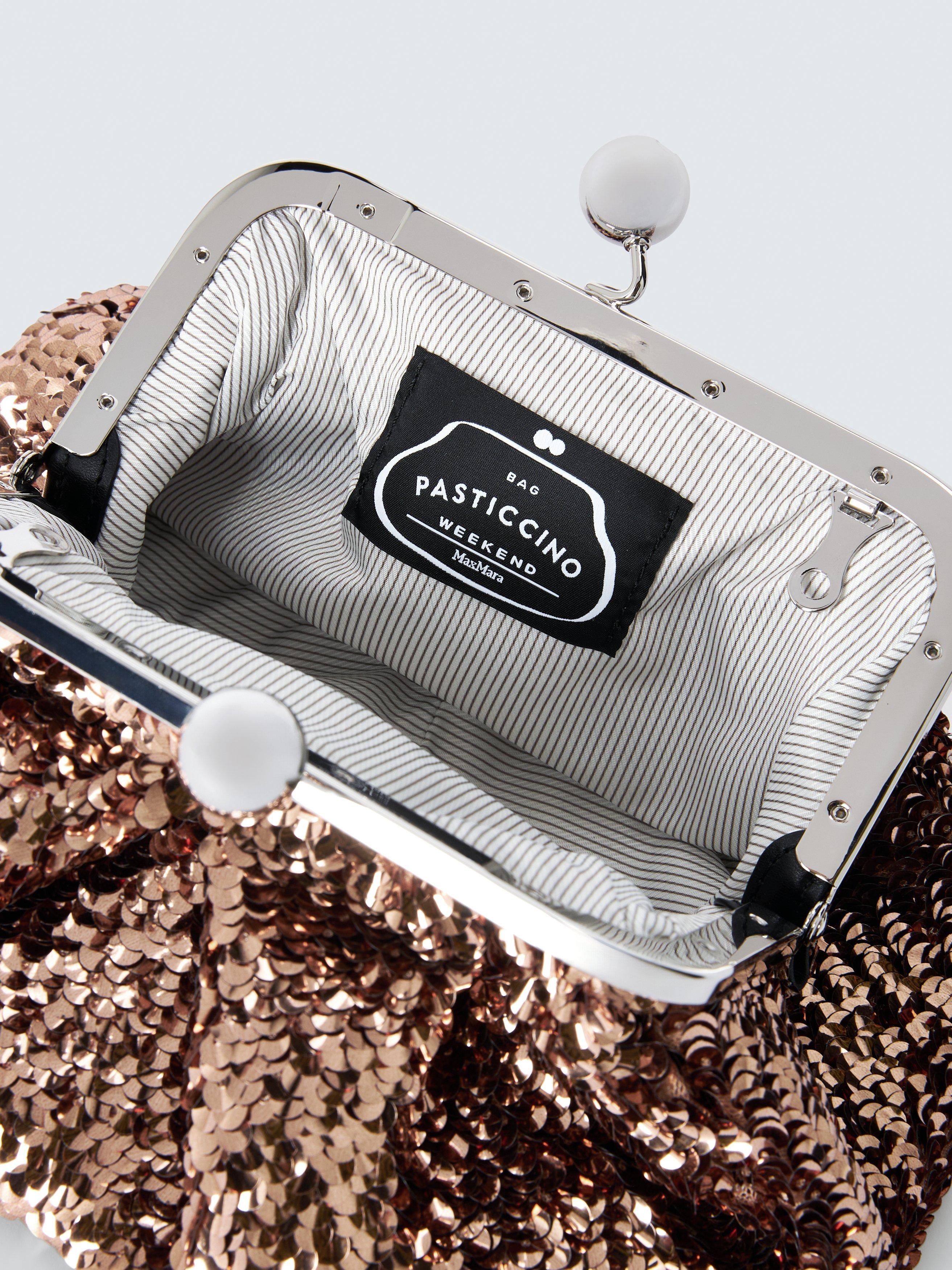 Product image 3 of 4, which shows Weekend MaxMara Targa Sequin Crossbody Bag, Pink