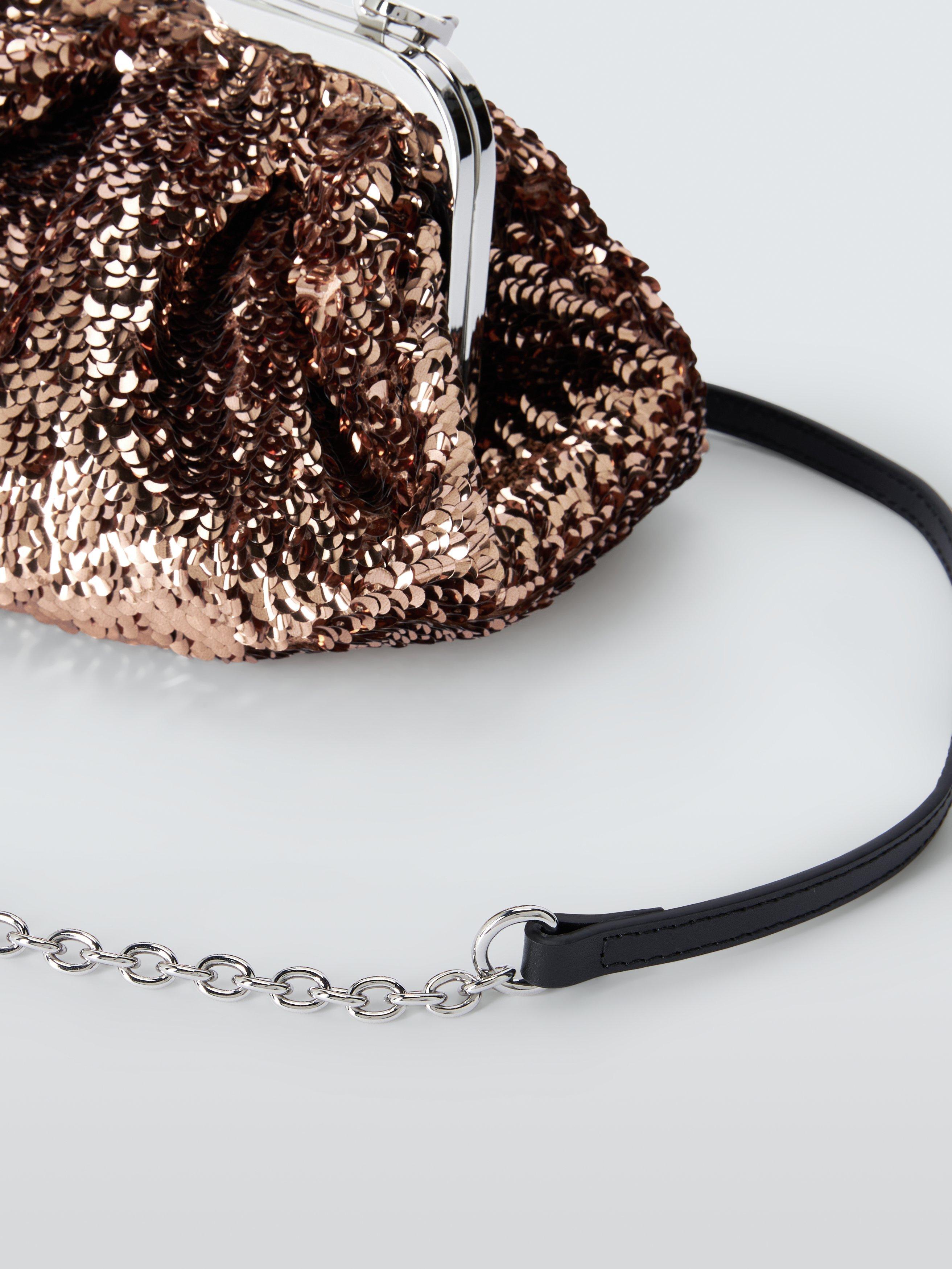 Product image 4 of 4, which shows Weekend MaxMara Targa Sequin Crossbody Bag, Pink