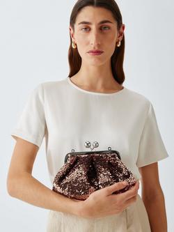 Weekend MaxMara Targa Sequin Crossbody Bag, Pink, Pink