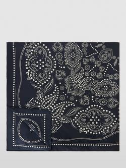 Weekend MaxMara Onesto Paisley Pure Silk Scarf, Midnightblue - view 2, Midnightblue
