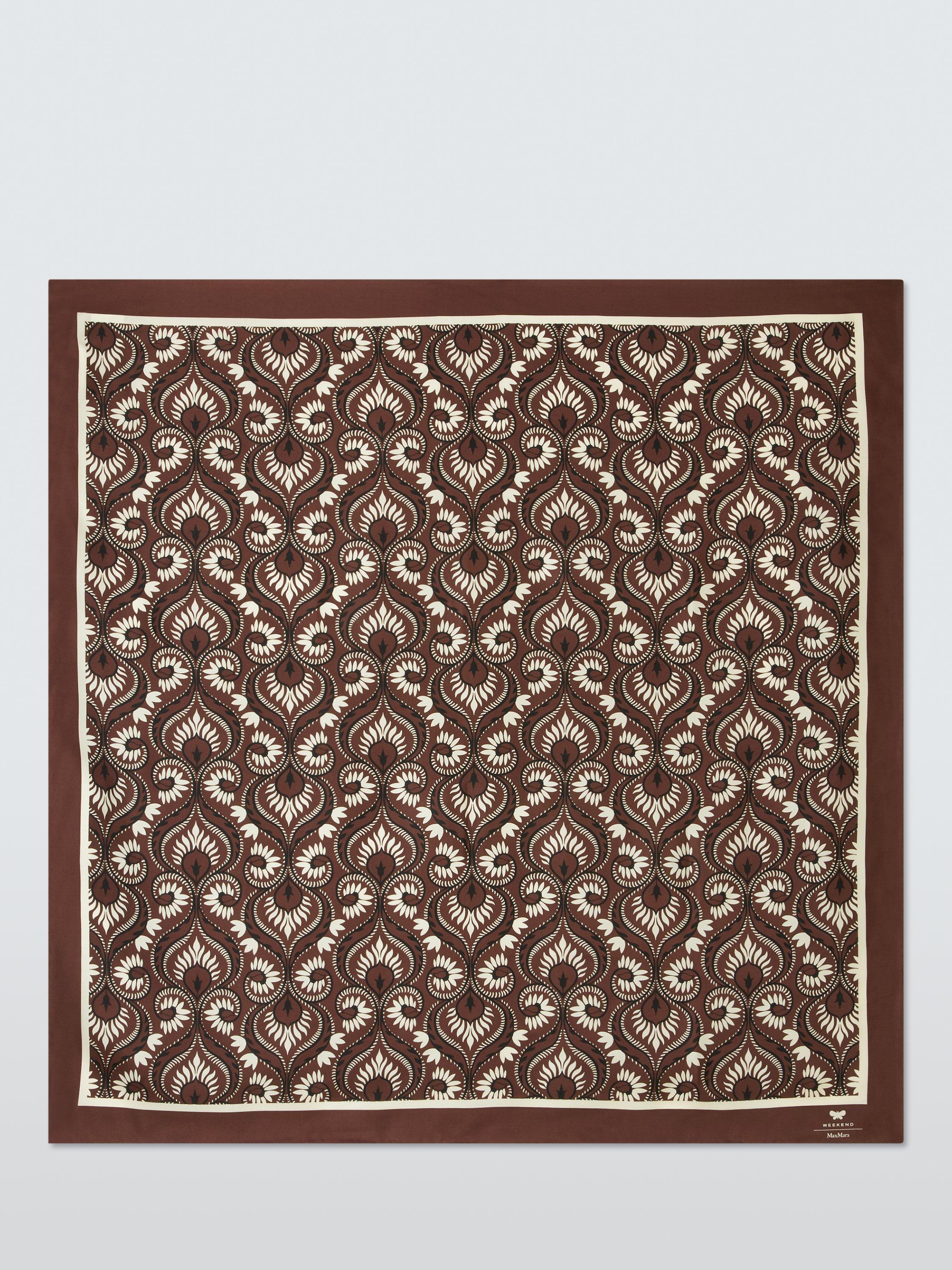 Product image 3 of 3, which shows Weekend MaxMara Onesto Paisley Pure Silk Scarf, Brown Multi