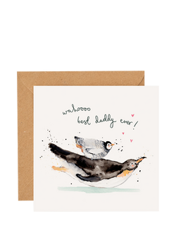 Louise Mulgrew Designs Penguins Best Daddy Ever Father's Day Card, Multi
