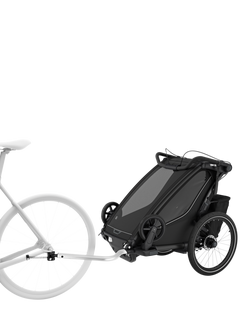 Thule Chariot Sport 2 Bike Trailer Stroller, Single, Black - view 2, Black