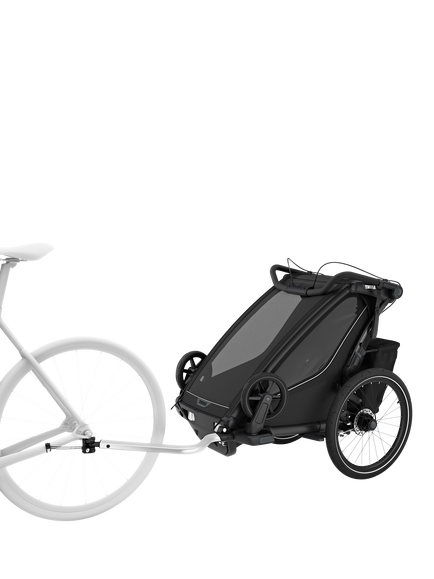 Thule Chariot Sport 2 Bike Trailer Stroller, Single, Black - view 2, Black