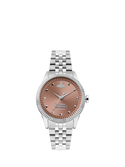 Vivienne Westwood VV328DPKSL Women's Bracelet Strap Watch, Silver/Dusty Pink, Silver/Dusty Pink
