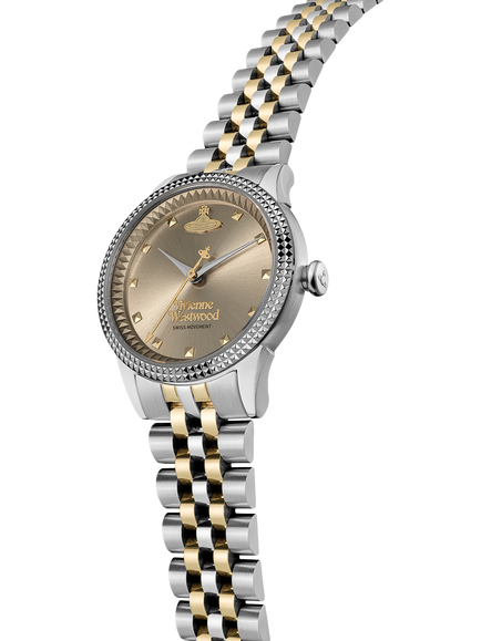 Vivienne Westwood VV328WGYSG Women's Bracelet Strap Watch, Bi-colour/Warm Grey, Bi-colour/Warm Grey