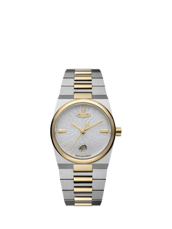 Vivienne Westwood VV332SLSG Women's Hoxton Bracelet Strap Watch, Bi-colour/White, Bi-colour/White