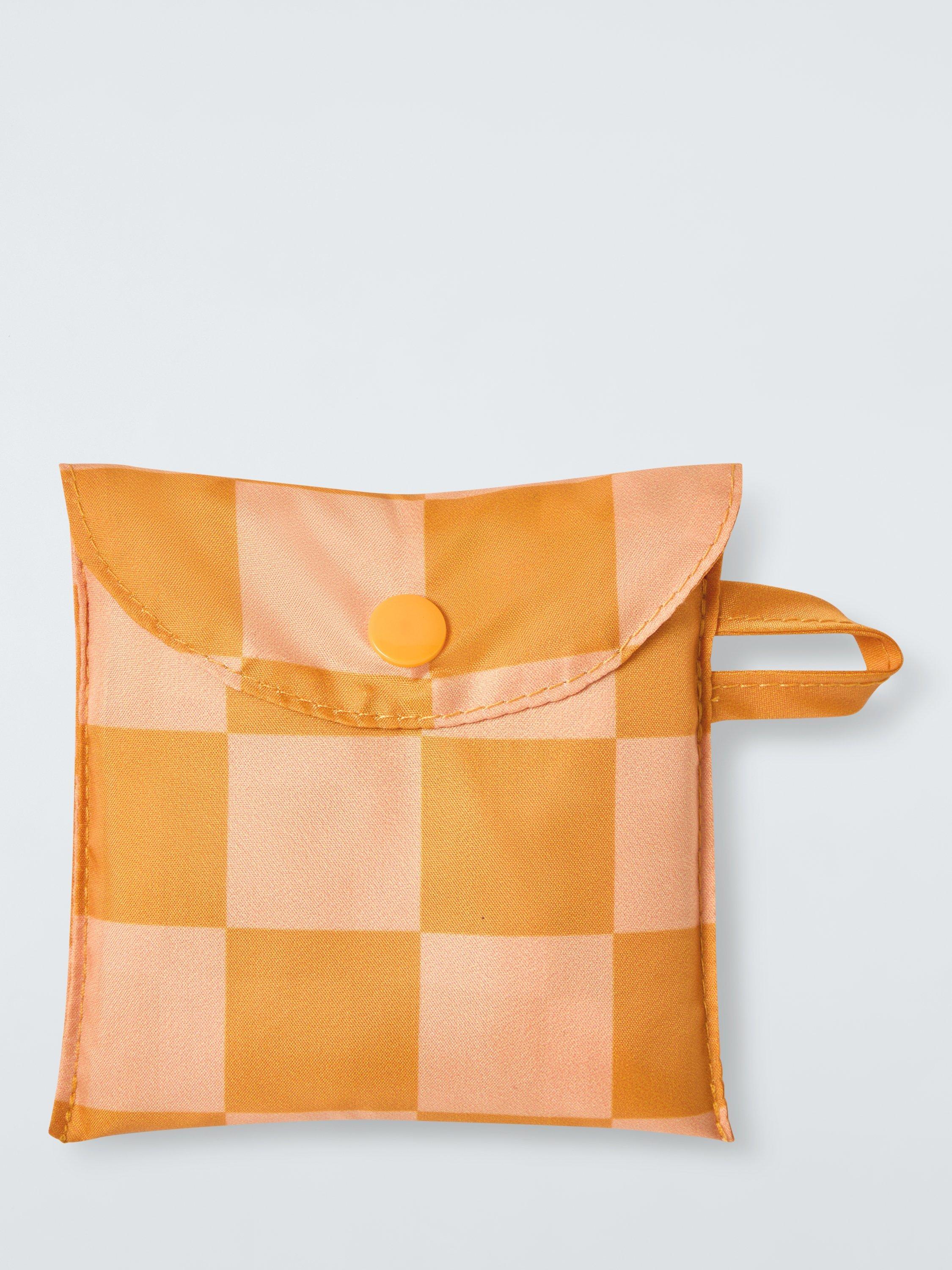 Product image 1 of 2, which shows John Lewis Amber Check Polyester Pouch Bag