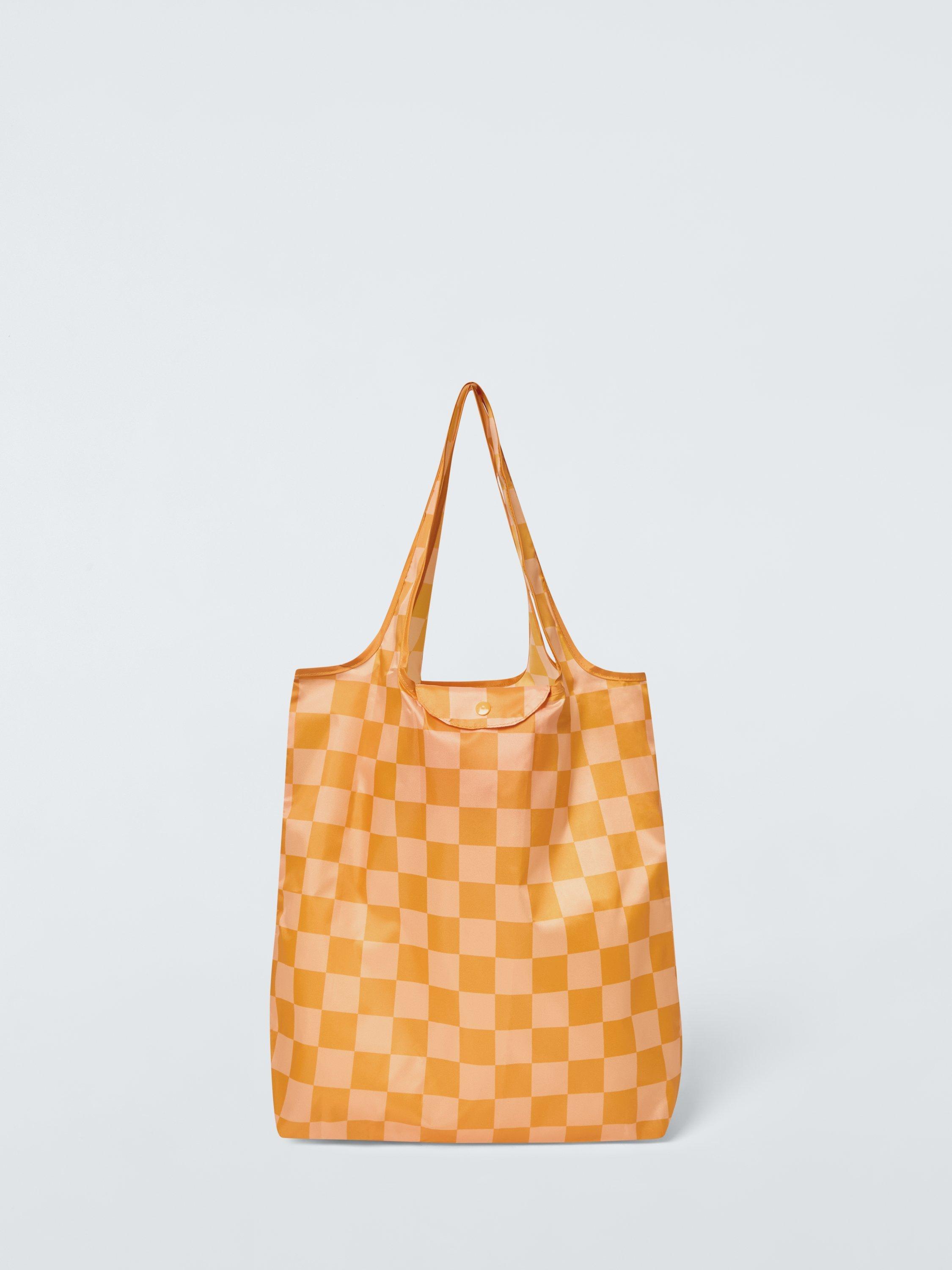 Product image 2 of 2, which shows John Lewis Amber Check Polyester Pouch Bag