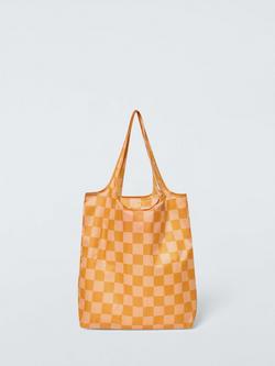 John Lewis Amber Check Polyester Pouch Bag - view 2, Amber