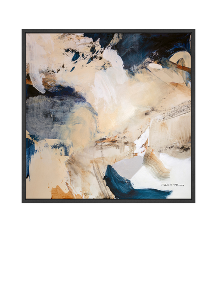 John Lewis Natasha Barnes 'Eternal Tide' Framed Canvas Print, 106 x 106cm, Blue, Blue