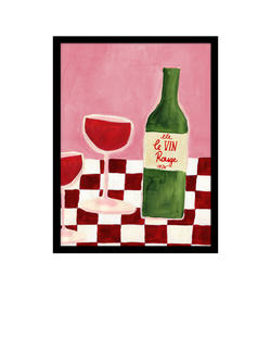 John Lewis Emily Daborn 'Le Vin Rouge' Framed Print, 42 x 32cm, Pink/Multi, Multi