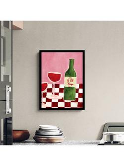 John Lewis Emily Daborn 'Le Vin Rouge' Framed Print, 42 x 32cm, Pink/Multi - view 2, Multi