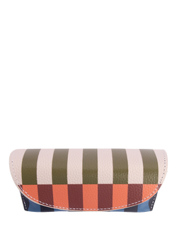 Gardner Stripe Faux Leather Glasses Case, Multi, Multi