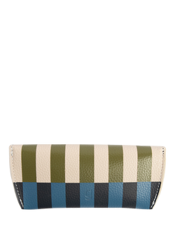 Gardner Stripe Faux Leather Glasses Case, Multi - view 2, Multi