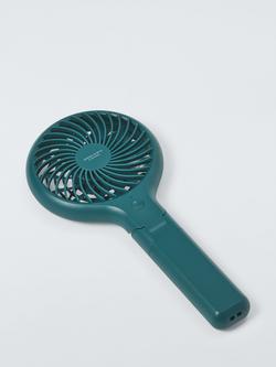 John Lewis Handheld & Foldable Desk Fan, 4 inch, Teal