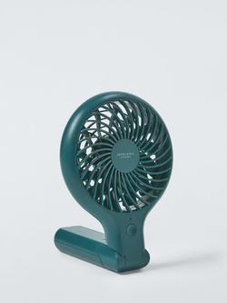 John Lewis Handheld & Foldable Desk Fan, 4 inch - view 2, Teal